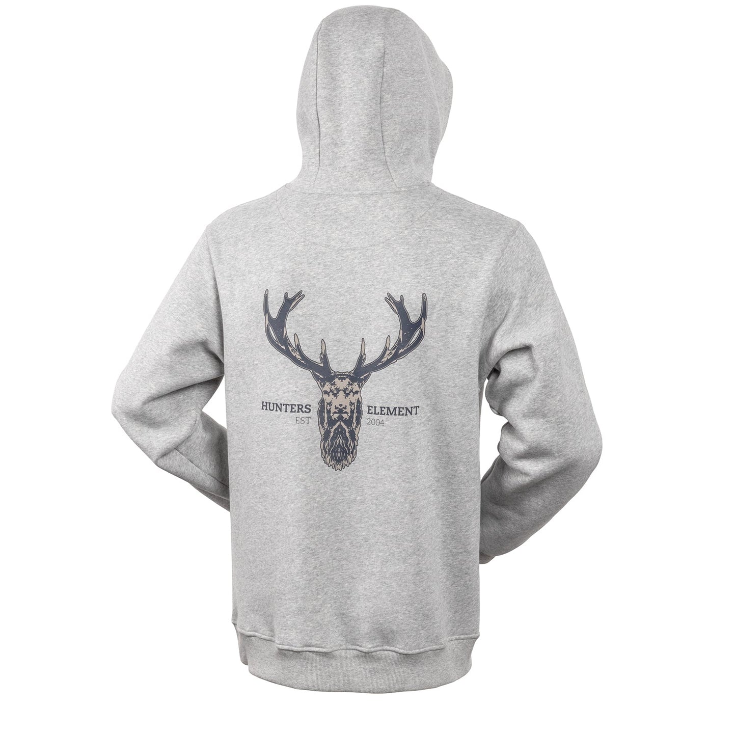 Hunters Element Men's Alpha Stag Hoodie - Grey Marle