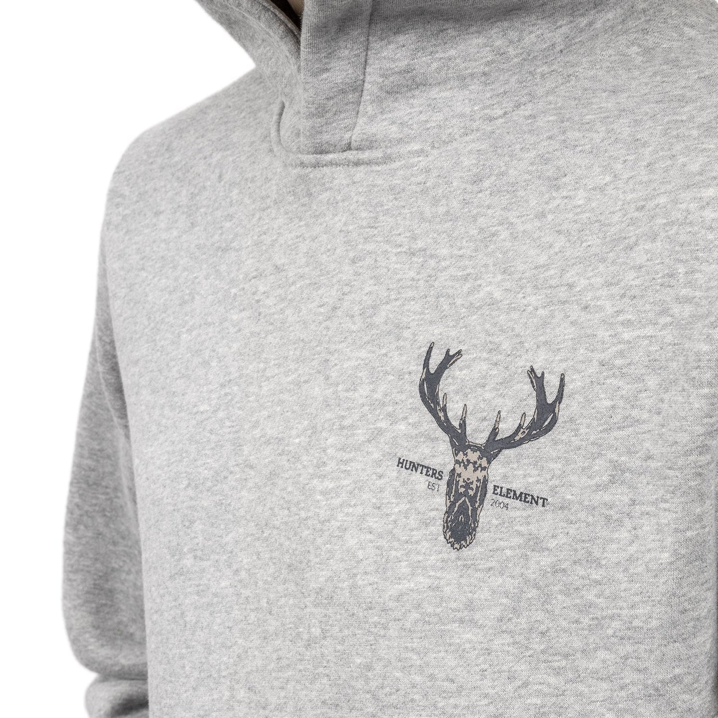 Hunters Element Men's Alpha Stag Hoodie - Grey Marle