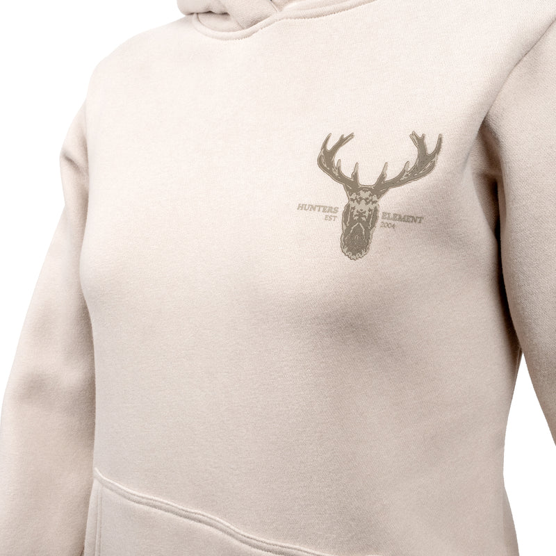 Hunters Element Women's Alpha Stag Hoodie - Oat