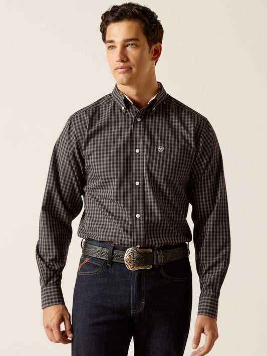 Ariat Men's Wrinkle Free Brooklyn Fitted Shirt Black