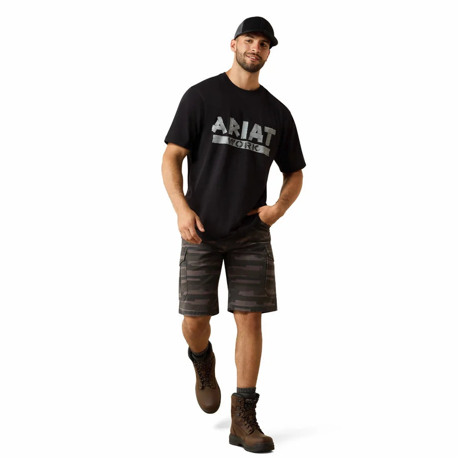 Ariat Men's Rebar Cotton Strong Duct Logo T-Shirt - Black