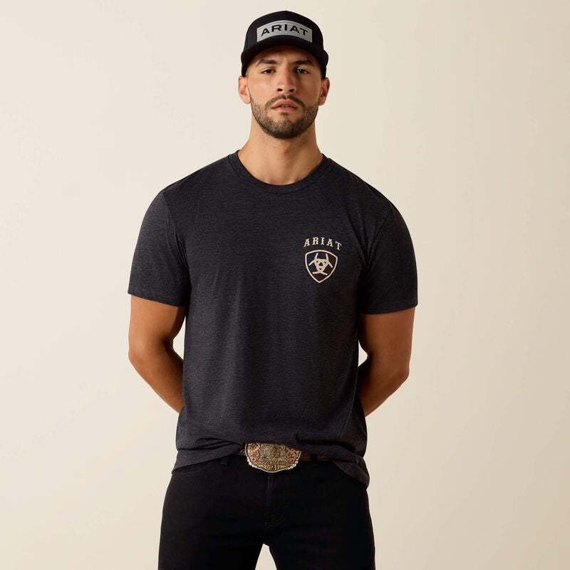Ariat Men's American Bison Classic Fit T-Shirt - Charcoal Heather