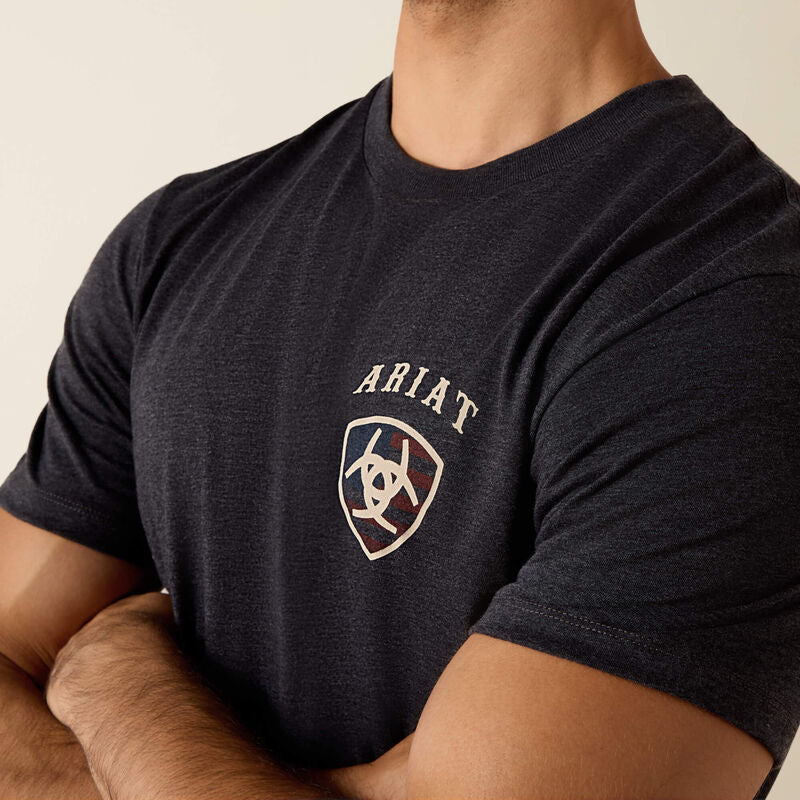 Ariat Men's American Bison Classic Fit T-Shirt - Charcoal Heather