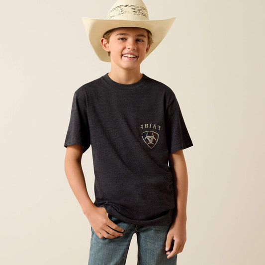 Ariat Boy American Bison T-Shirt - Charcoal Heather