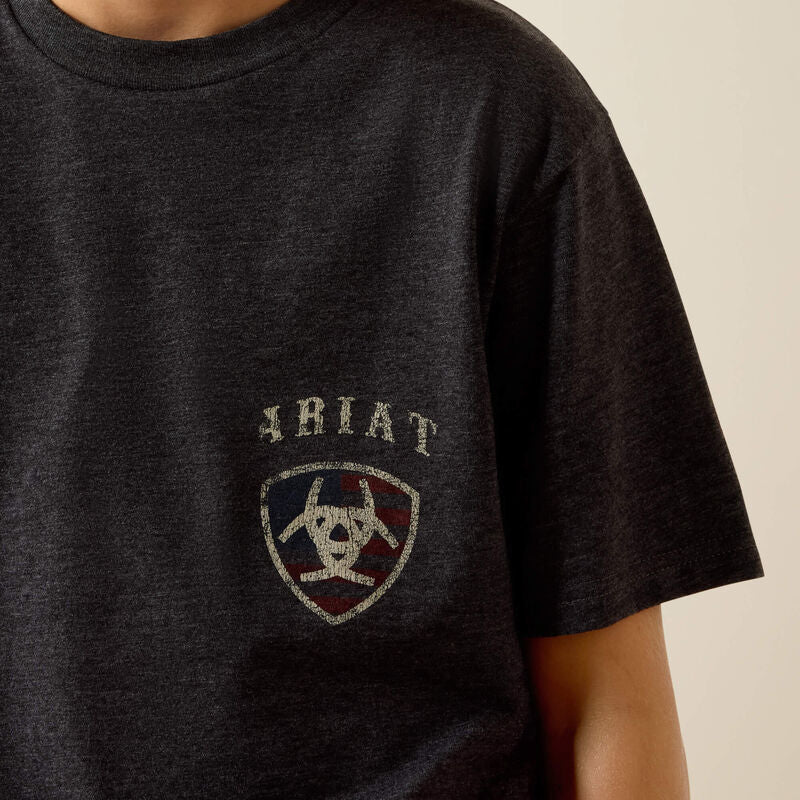 Ariat Boy American Bison T-Shirt - Charcoal Heather