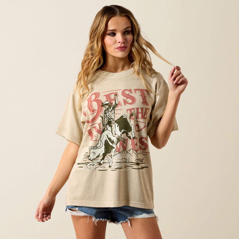 Ariat Women's Bull Rider Arched T-Shirt - French Oak