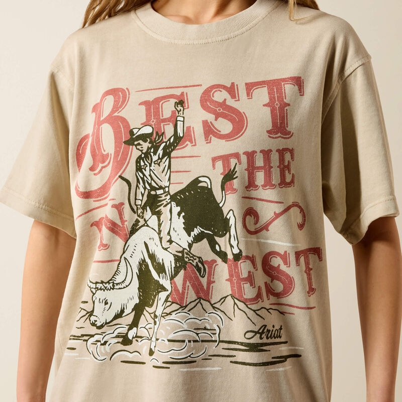 Ariat Women's Bull Rider Arched T-Shirt - French Oak