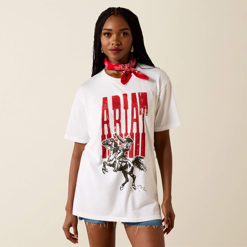 Ariat Women's Cowboy Comic T-Shirt - White