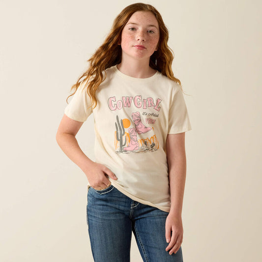 Ariat Girl's Cowgirl Vibes T-Shirt - Natural