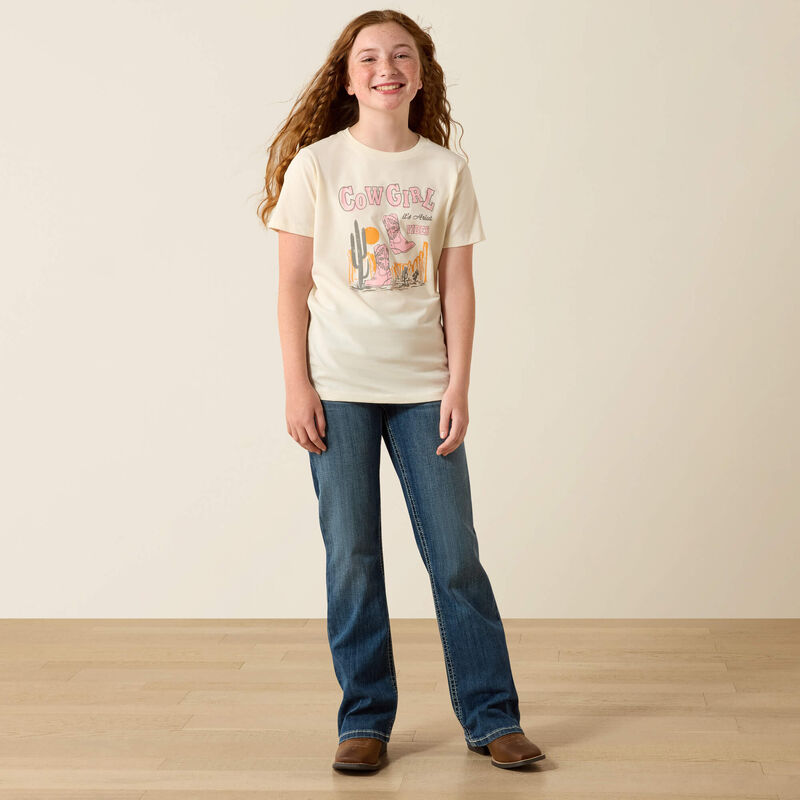 Ariat Girl's Cowgirl Vibes T-Shirt - Natural