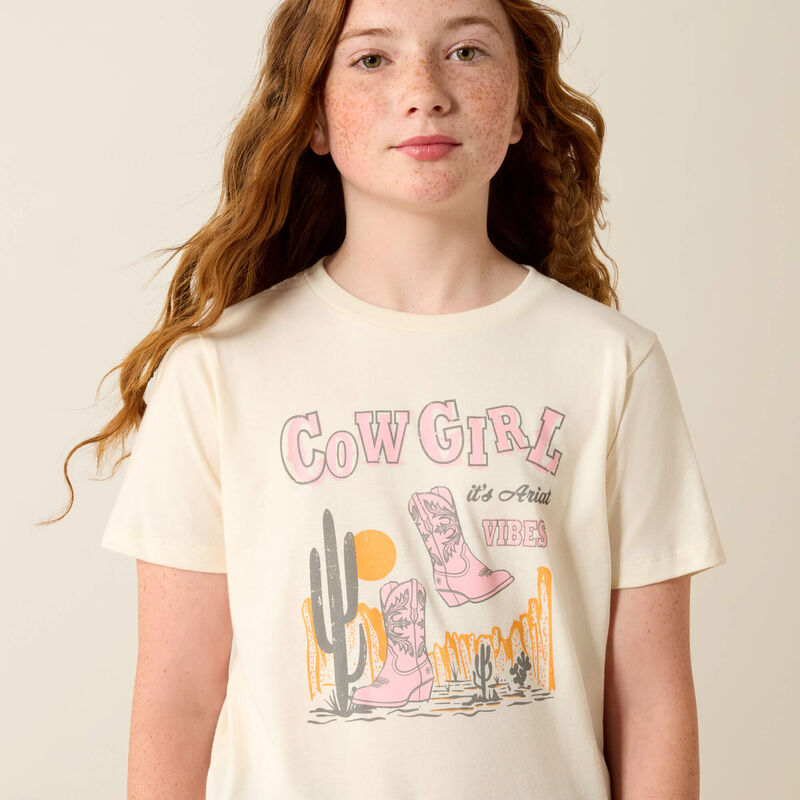 Ariat Girl's Cowgirl Vibes T-Shirt - Natural