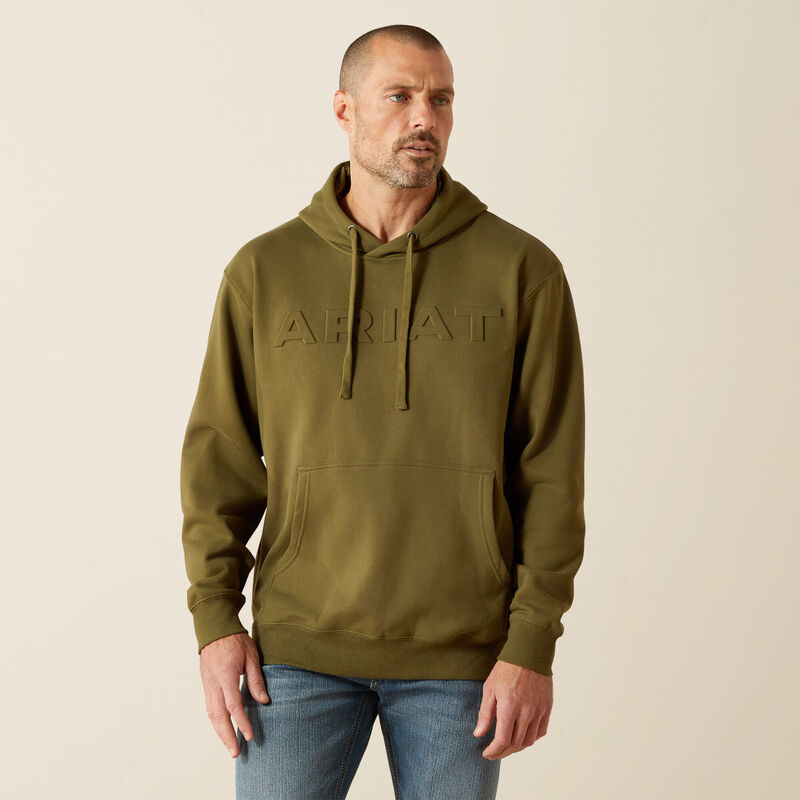 Ariat Men's Embossed Logo Hoodie -  Moss