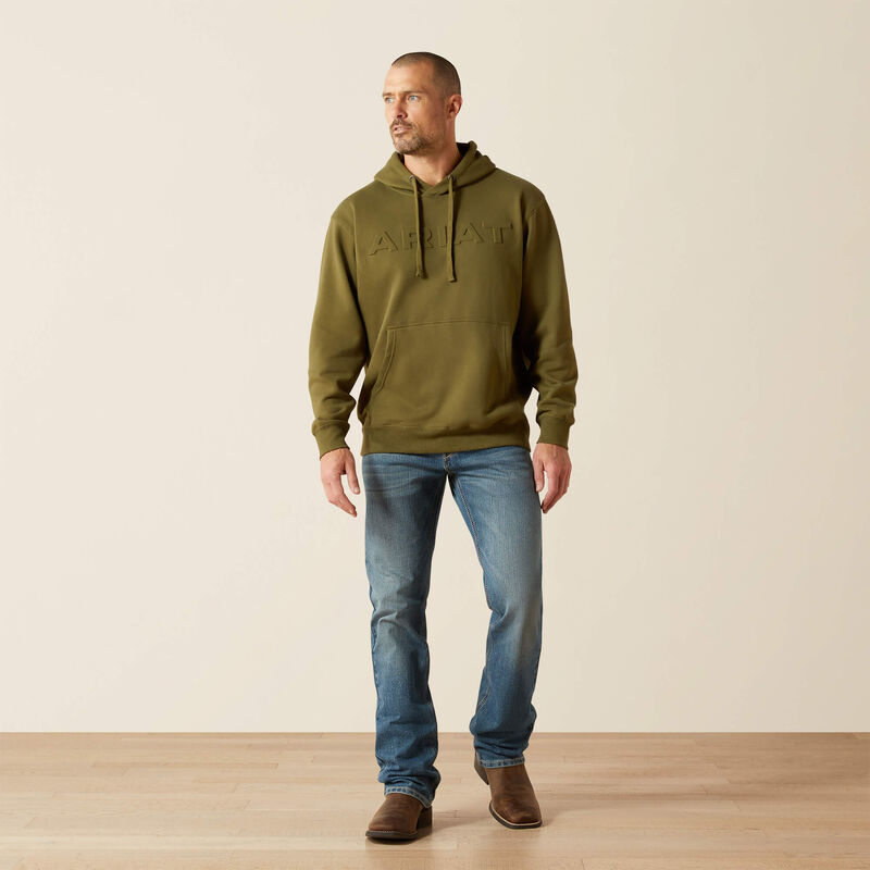 Ariat Men's Embossed Logo Hoodie -  Moss