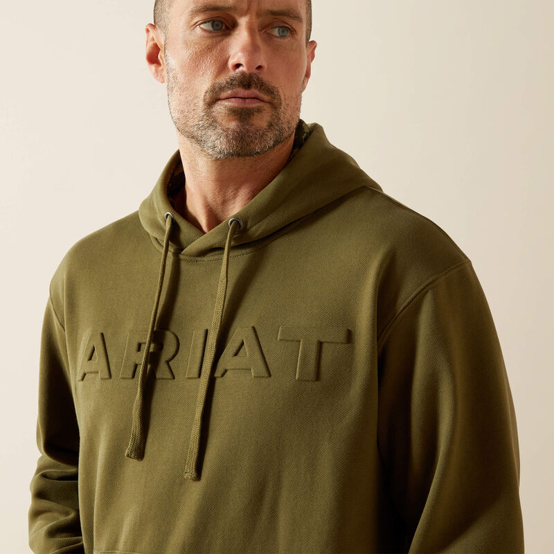 Ariat Men's Embossed Logo Hoodie -  Moss