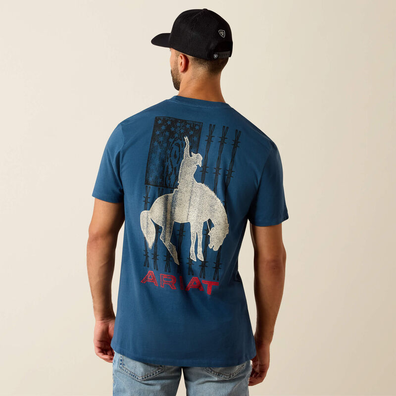 Ariat Men's Flag Bronco Classic Fit T-Shirt - Key Largo