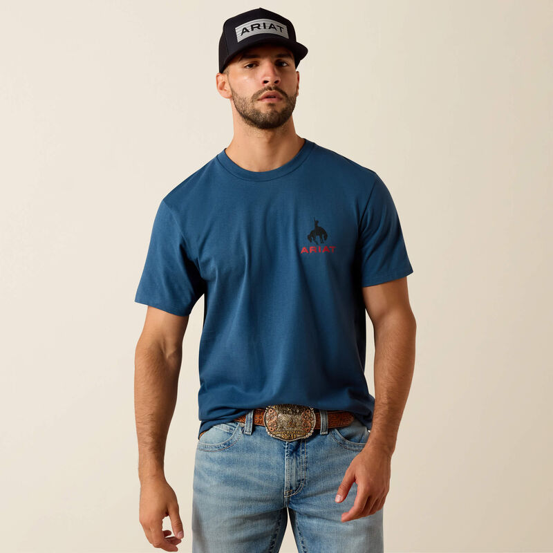 Ariat Men's Flag Bronco Classic Fit T-Shirt - Key Largo