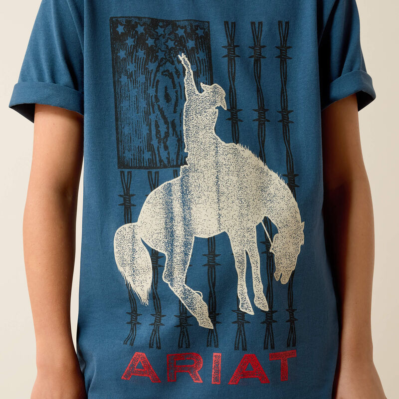 Ariat Boy's Flag Bronco T-Shirt - Key Largo