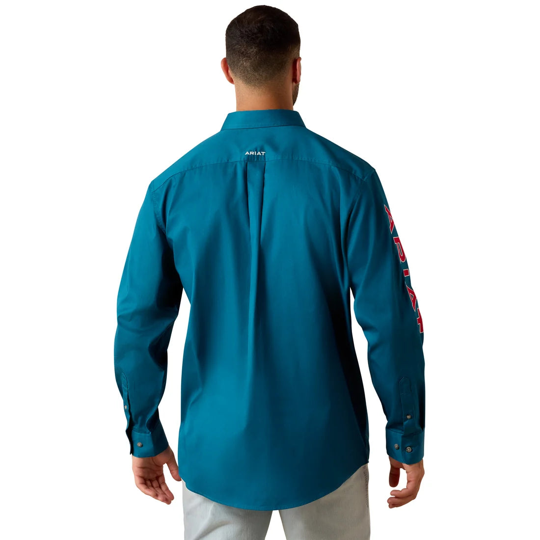 Ariat Men's Team Logo Lightweight Twill Classic Fit Long Sleeve Shirt
