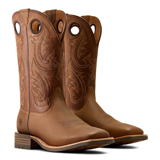 Ariat Men’s Highland Toughstock Western Boots – Distressed Brown/Tack Room Brown