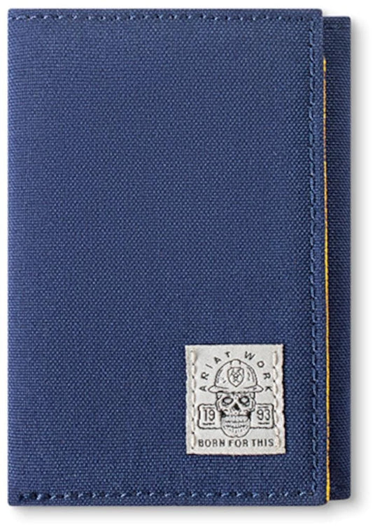 Ariat Western Mens Trifold Wallet Patch Blue