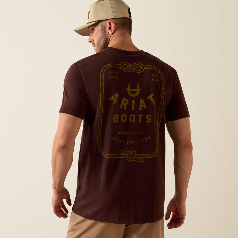 Ariat Men's Western Ropes Classic Fit T-Shirt - Puce
