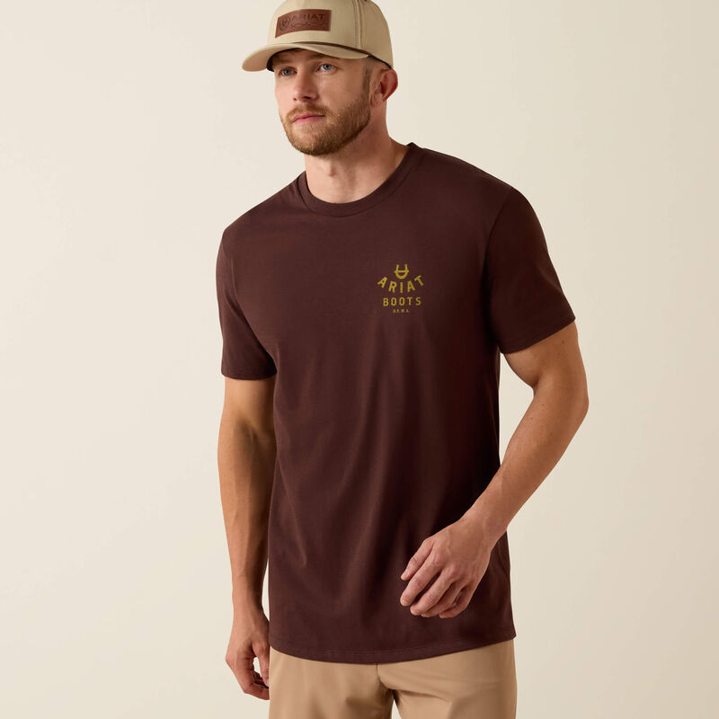 Ariat Men's Western Ropes Classic Fit T-Shirt - Puce