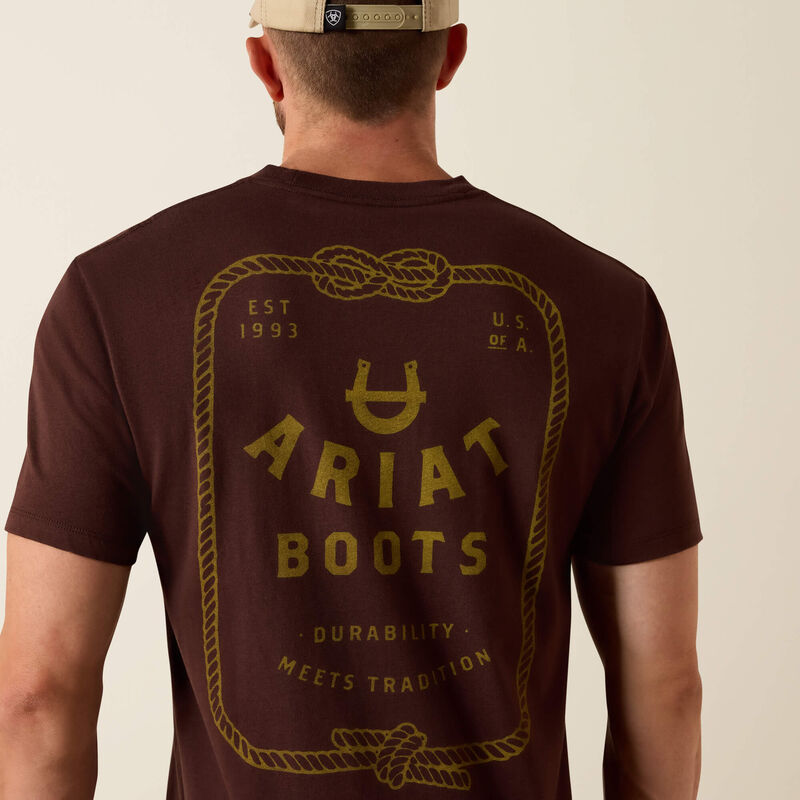 Ariat Men's Western Ropes Classic Fit T-Shirt - Puce