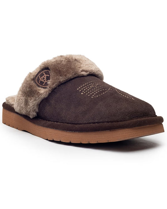 Ariat Women's Jackie Square Toe Chocolate Brown Slipper