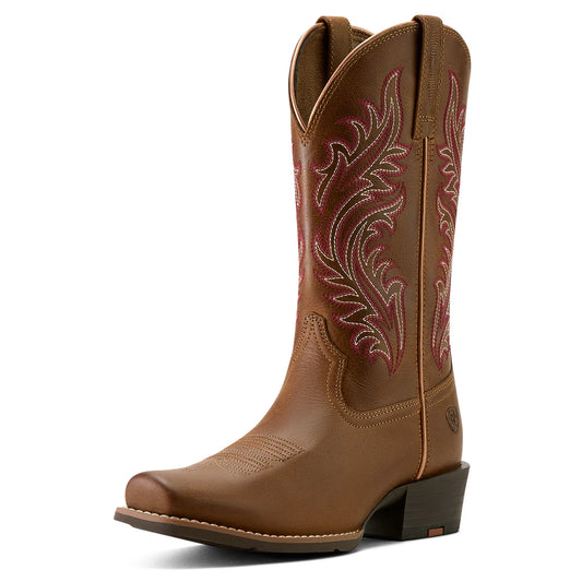 Ariat Women's Round Up Narrow Cutter Western Boot - Sorrel Crunch