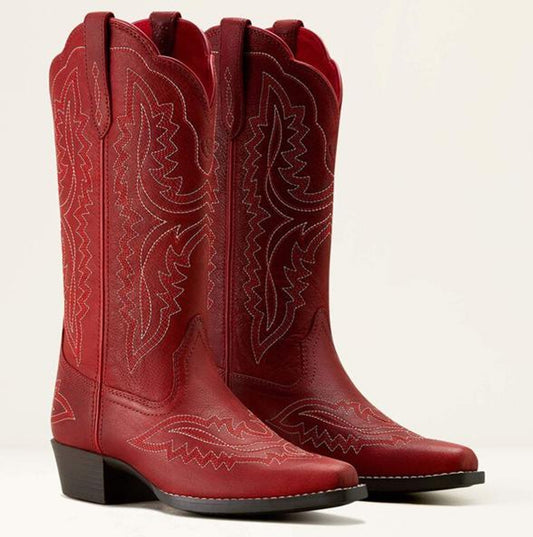 Ariat® Youth Chili Casanova Western Boots - Red