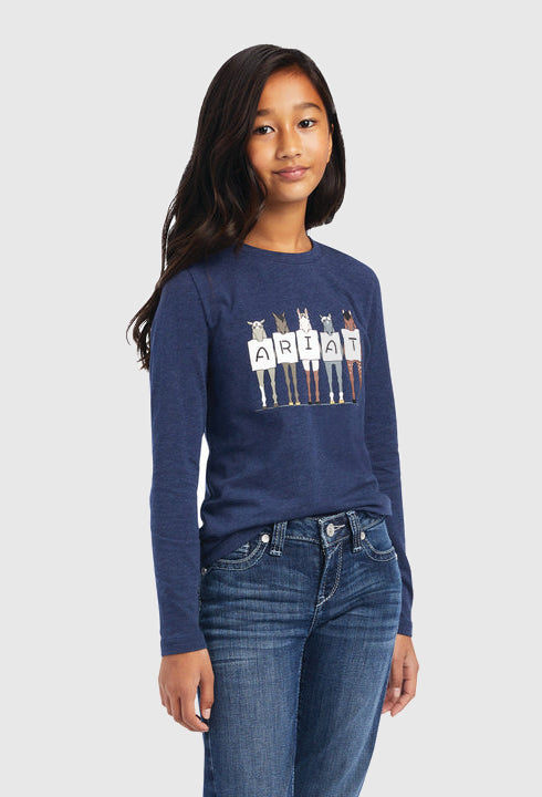 Ariat Kids Fan Club Tee (Navy Heather) - CLEARANCE