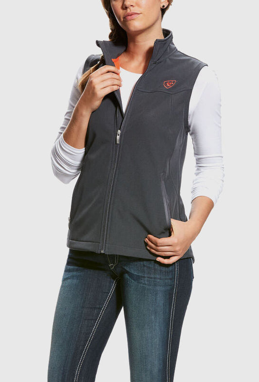 Ariat Ladies Team Softshell Vest- Graphite Heather