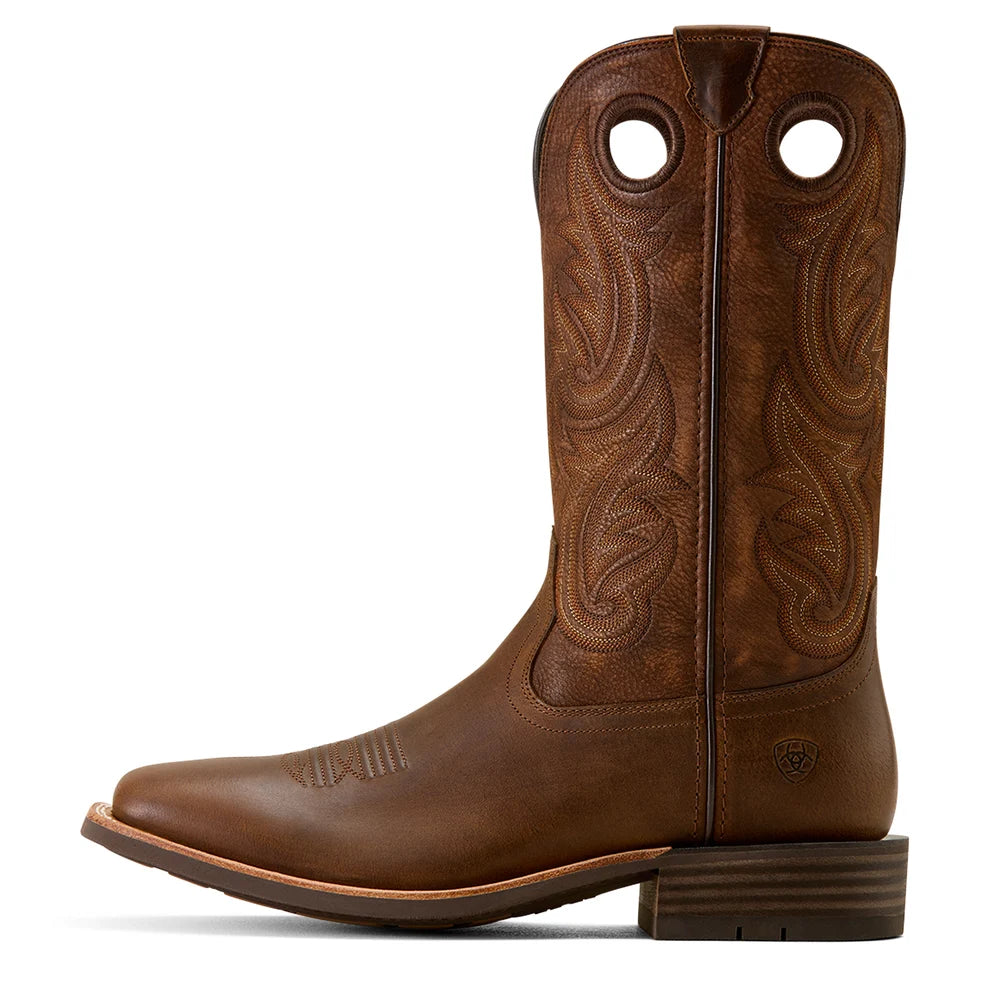 Ariat Men’s Highland Toughstock Western Boots – Distressed Brown/Tack Room Brown