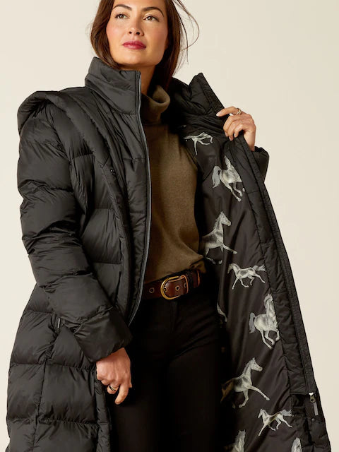 Ariat Women's Norfolk Puffa Long Insulated Coat - Black