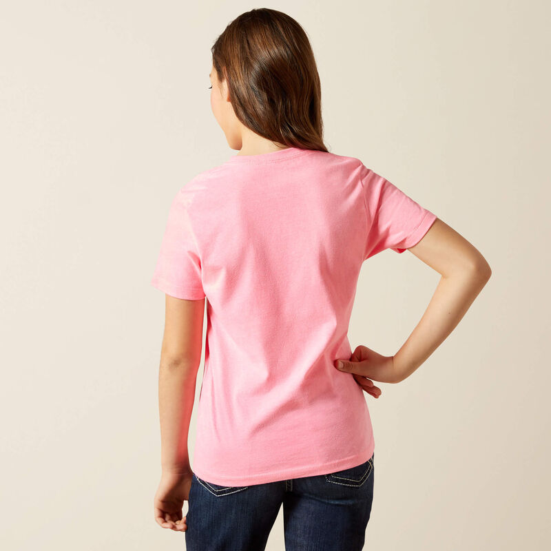 Ariat Girl's Spur Script T-Shirt - Pink Ice