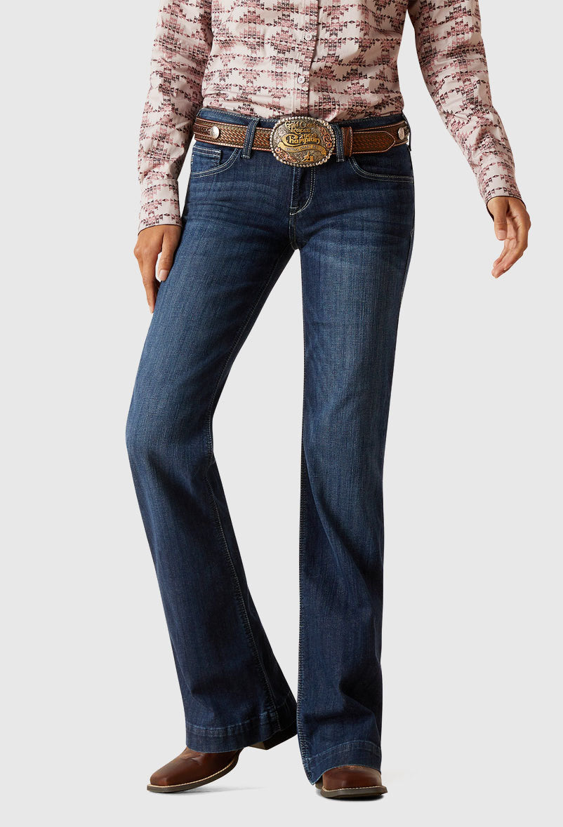 Ariat Women's R.E.A.L. Mid Rise Angela Trouser Jean (Reg. Length)