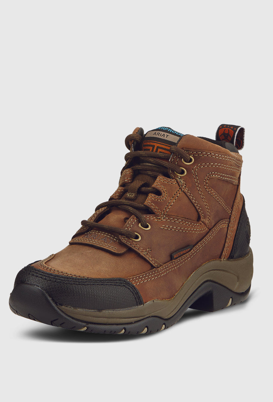 Ariat Women's Dura Terrain Waterproof Work Boot - Distressed Brown