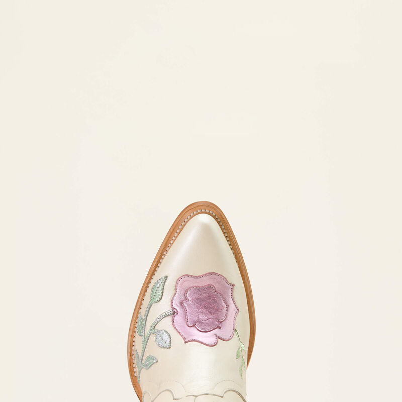 Ariat Women's Arrosa J Toe Western Boot - Ivory Pearl|Garden Shine