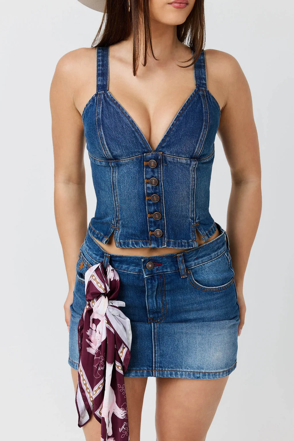Ringers Western Asher Women's Denim Bustier Top