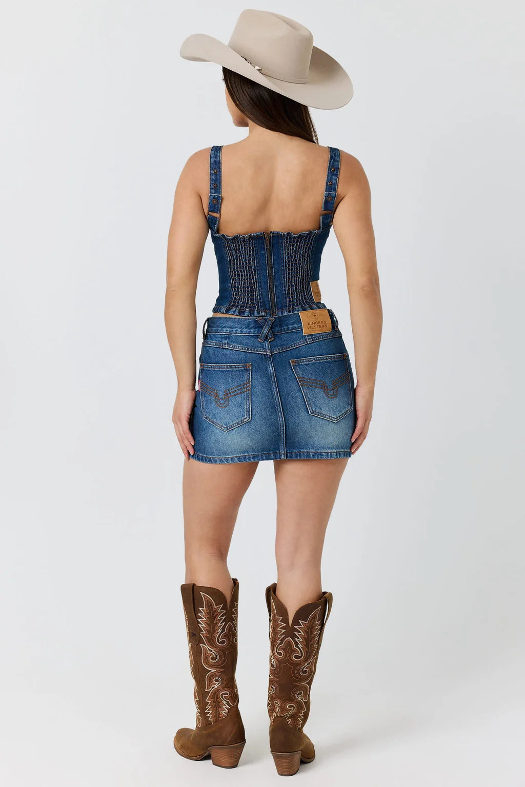 Ringers Western Asher Women's Denim Bustier Top