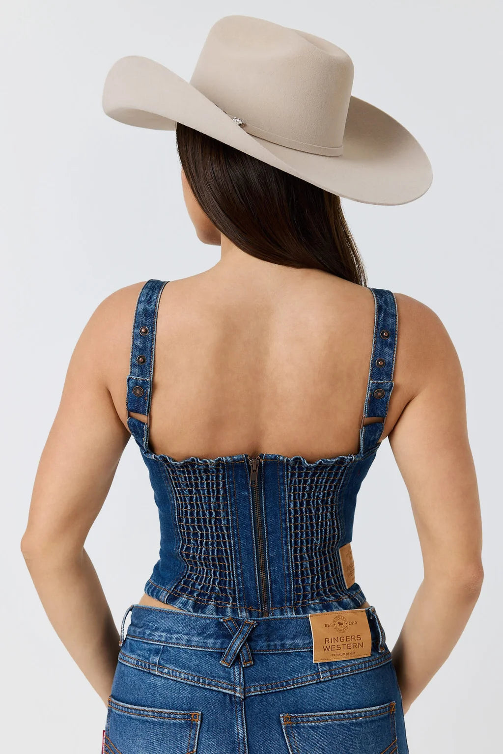 Ringers Western Asher Women's Denim Bustier Top