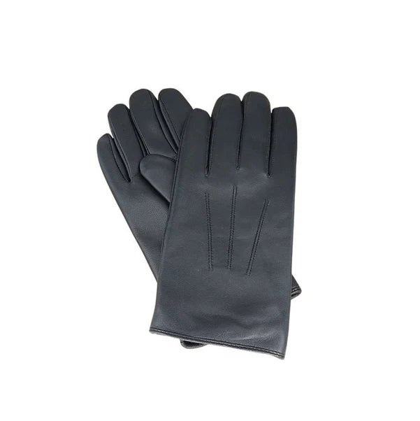 Avenel Mens Enzo Leather Dress Gloves – Black
