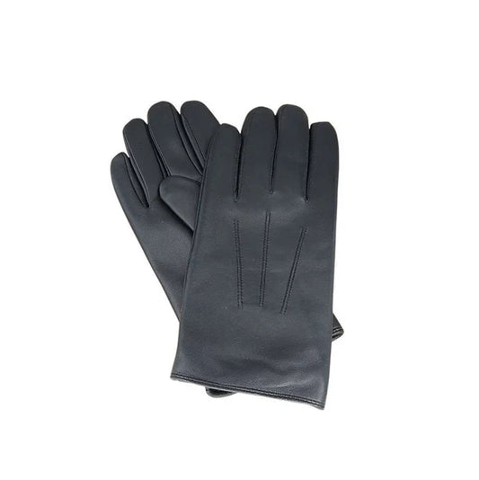 Avenel Mens Enzo Leather Dress Gloves – Black