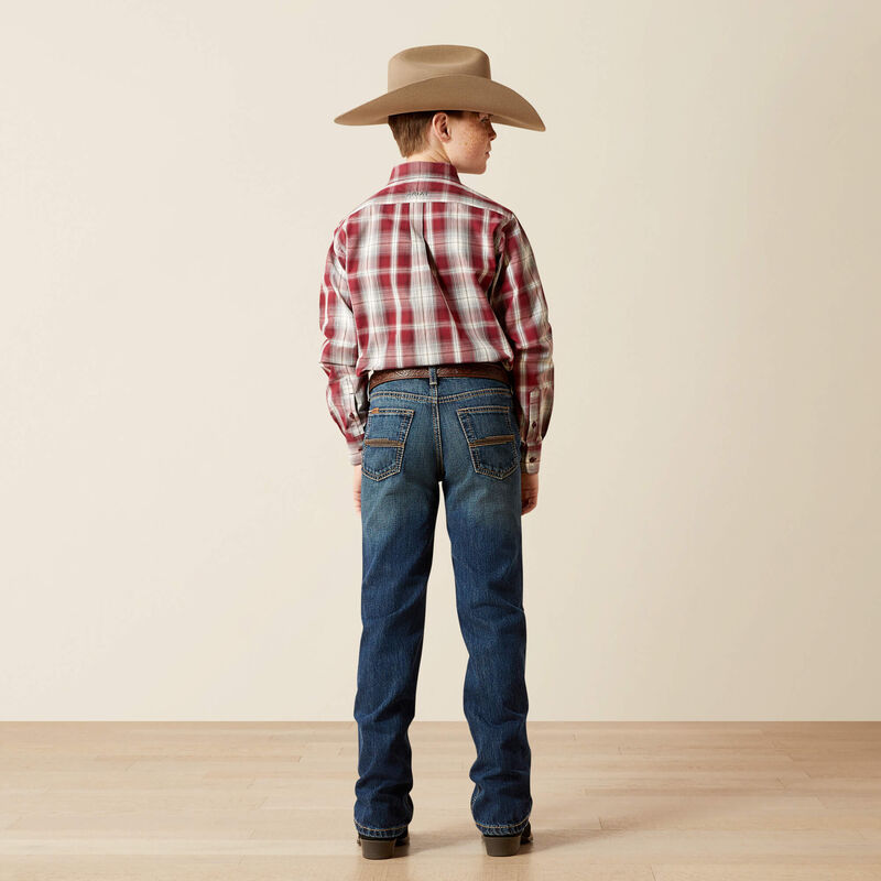 Ariat Boy's B4 Relaxed Baron Boot Cut Jean - Cyclone