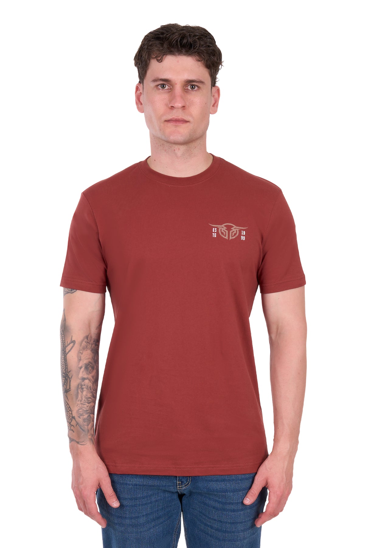 Bullzye Men’s Yale Short Sleeve Tee - Cognac