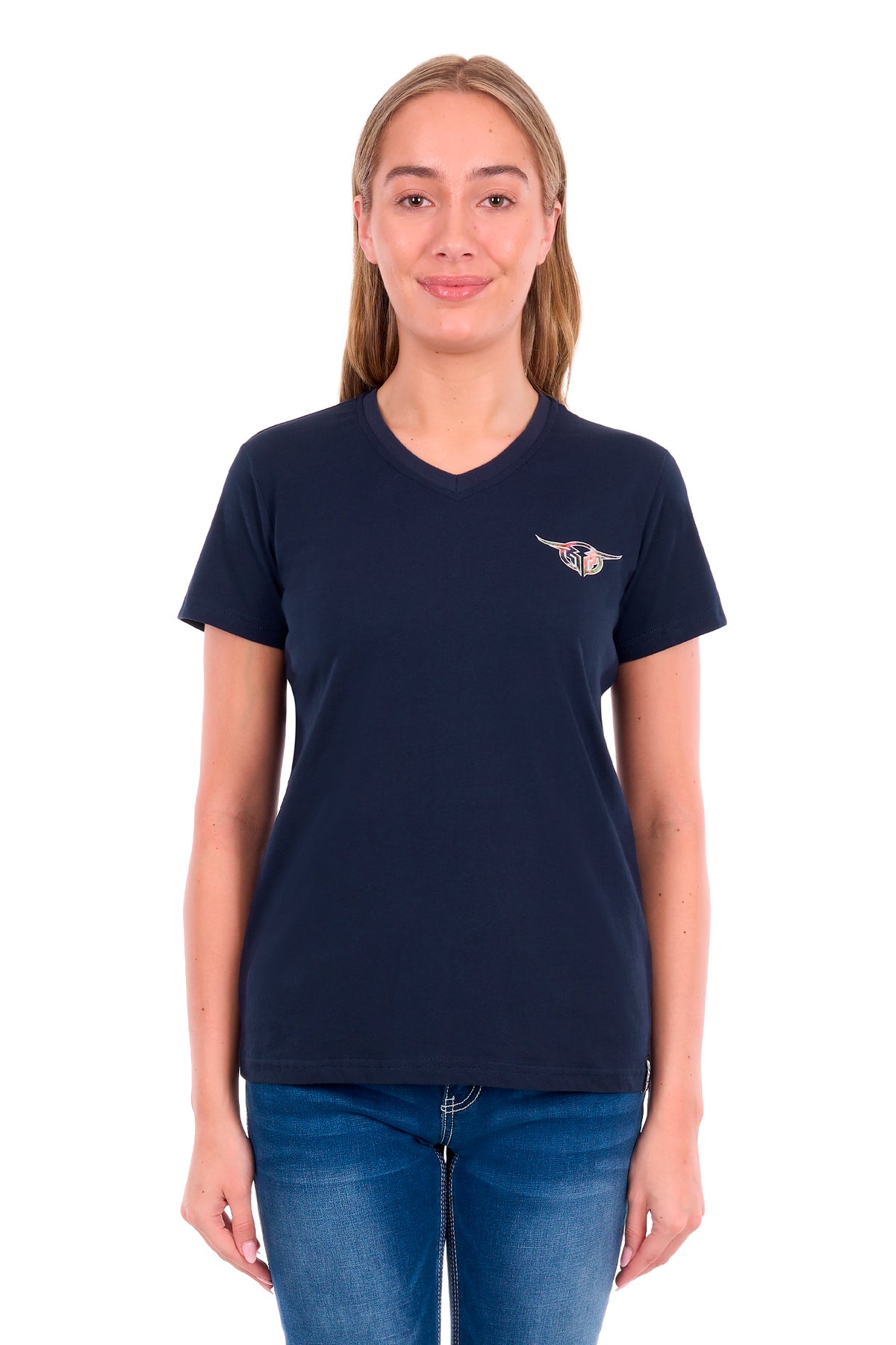 Bullzye Women’s Belle V-NK Short Sleeve Tee - Navy