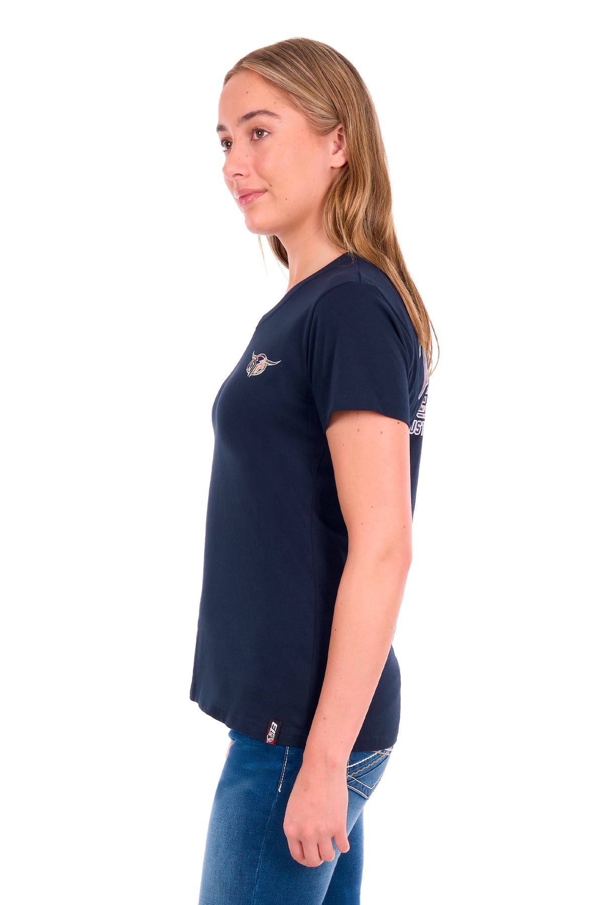 Bullzye Women’s Belle V-NK Short Sleeve Tee - Navy