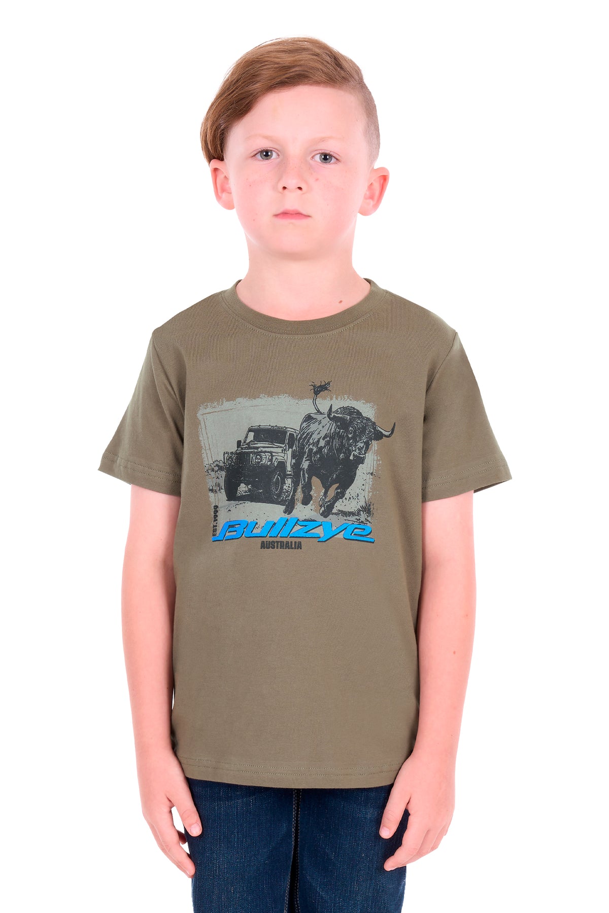 Bullzye Boys’ Banks Short Sleeve Tee - Military