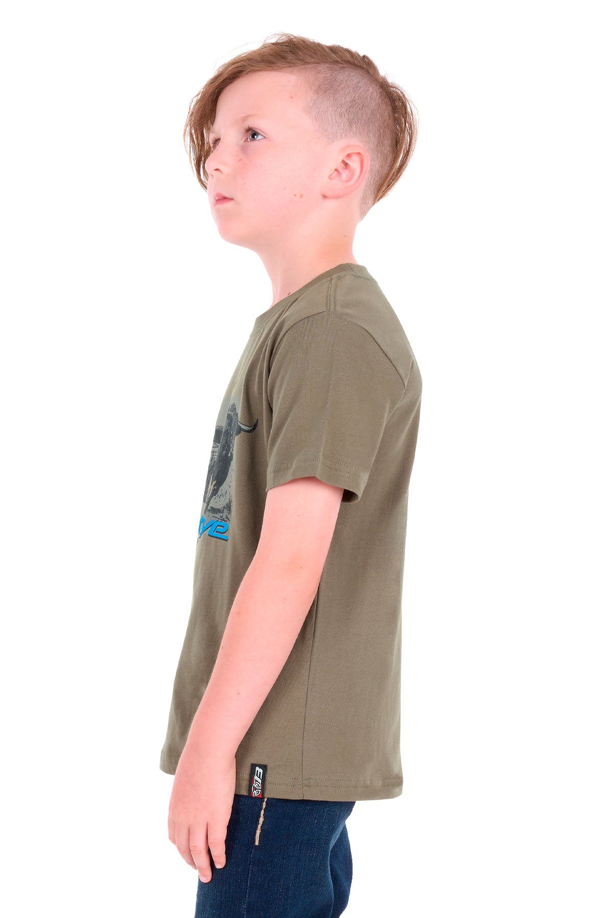 Bullzye Boys’ Banks Short Sleeve Tee - Military
