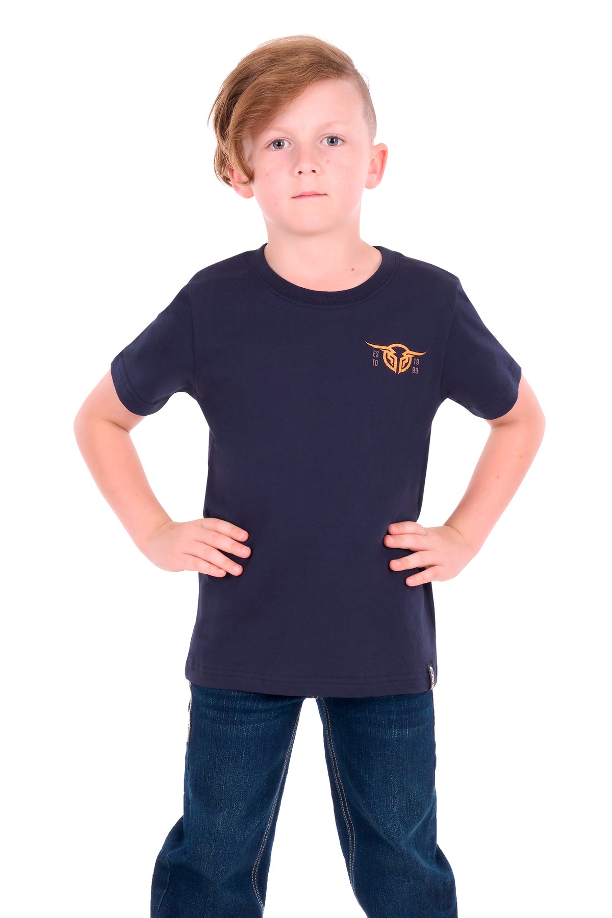 Bullzye Boys’ Yale Short Sleeve Tee - Navy
